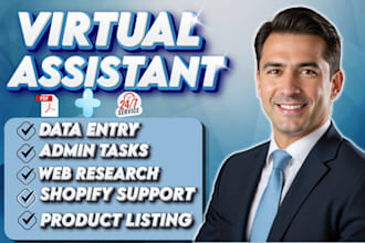 be your virtual assistant for shopify data entry web research and admin support