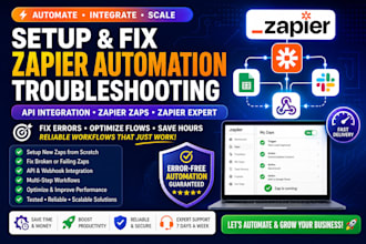 setup, fix zapier automation, apl integration, webhook and broken zaps