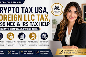 file crypto tax USA foreign llc tax 1099 nec and fix irs tax issues