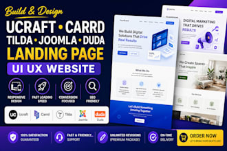 build design ucraft carrd tilda joomla duda landing page design ui ux website
