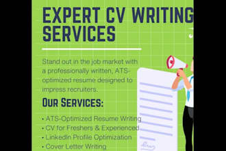 write a professional CV resume and cover letter