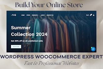 build a complete woocommerce online store ready to sell