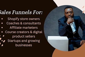 do shopify marketing, clickfunnels, getresponse and gohighlevel sales funnel