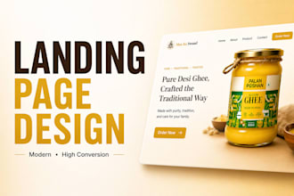 design website UI or landing page design in 24 hours