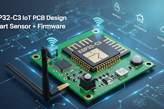 design esp32 c3 iot sensor pcb with firmware for smart home systems