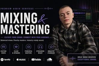 mix and master your track to industry level, spotify ready