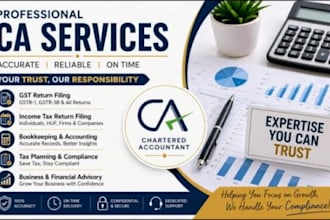 handle all your income tax, gst compliances, auditing, accounting, finance plan