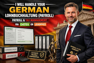 handle german lohnbuchhaltung payroll and tax via datev or lexoffice