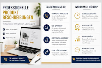 professionelle produktbeschreibungen für shops schreiben