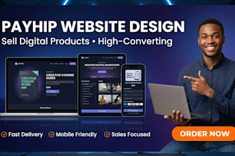 build payhip online store, payhip website design to sell digital product online