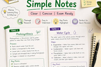 turn complex exams topics into simple exam ready notes