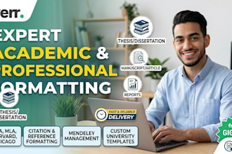 format your manuscript, thesis and manage mendeley references professionally