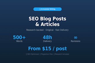write seooptimized blog posts and articles with ai assistance
