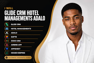glide crm hotel managements adalo softr zoho crm airbnb appsheet house keeping