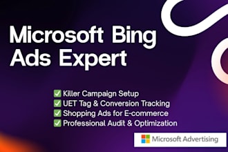audit setup microsoft bing ads, uet tag, and optimize killer PPC campaigns