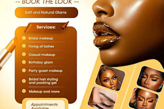 design professional beauty, spa, and hair salon flyers