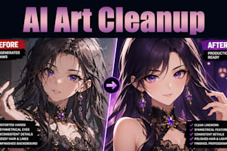 clean up and polish your ai generated anime art or animation