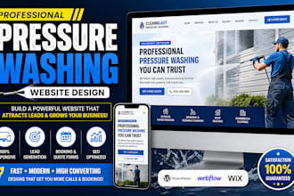 design pressure washing website for power washing business
