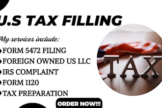 prepare form 5472 and pro forma 1120 for foreign owned US llc