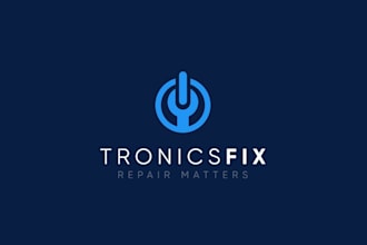 create a modern electronics and repair service logo