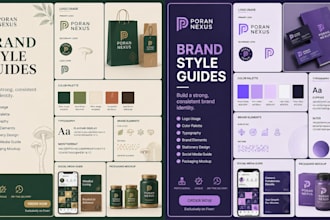 create modern brand identity, logo and brand guidelines