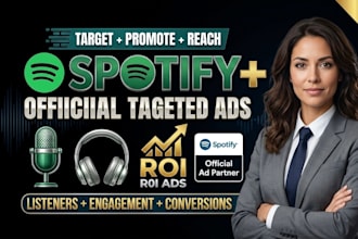 set up official spotify music ads and trigger algorithm playlists growth channel