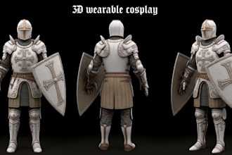 3d cosplay creation 3d wearable amor 3d mask 3d helmet stl 3d props for printing