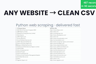 scrape websites and directories into clean csv