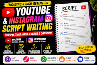 write engaging youtube and short form content scripts