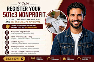 register your 501c3 nonprofit and file 1023 for irs approval
