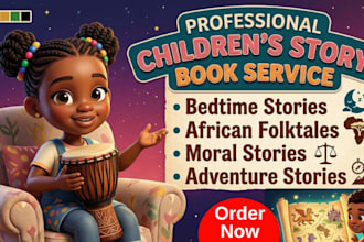 write children bedtime story african folktales moral story and adventure story