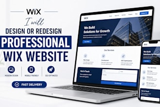 design or redesign professional wix website, wix adi wix business wix ecommerce