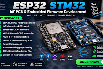 esp32 stm32 iot pcb design embedded firmware wifi ble mqtt hardware development