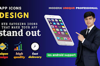 design unique and stunning app icons for your app