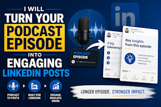 turn your podcast episode into engaging linkedin posts