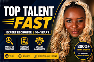 be your expert recruiter and deliver top candidates in days