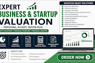 do business valuation, dcf model, startup valuation, investor report