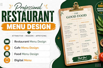 design restaurant and cafe menu