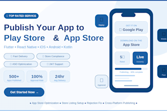 publish your apps to play store and app store