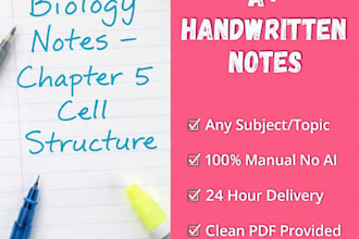 write neat handwritten notes for students