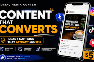 create high converting social media content ideas and captions