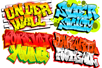 create custom graffiti,for you name design or brand