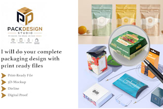 do your complete packaging design with print ready files