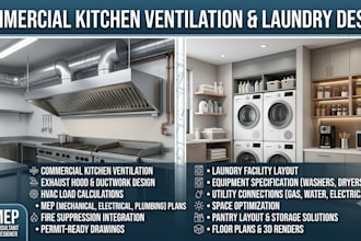 commercial kitchen ventilation laundry design hvac mep plan pantry layout draft