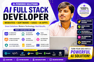 do ai full stack development, ai websites, ai apps, ai chatbots, ai agents, llm