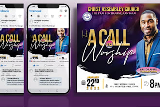 create church online flyer social media marketing flyer postcard event design