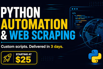 build a custom python automation script or web scraper for you