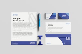 design professional business cards, letterhead, envelope