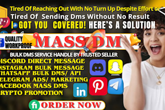 send targeted cold dm outreach instagram mass dm and bulk messaging campaigns