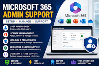 provide microsoft 365 admin support and user management